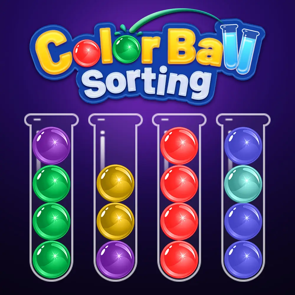 color ball sorting game logo