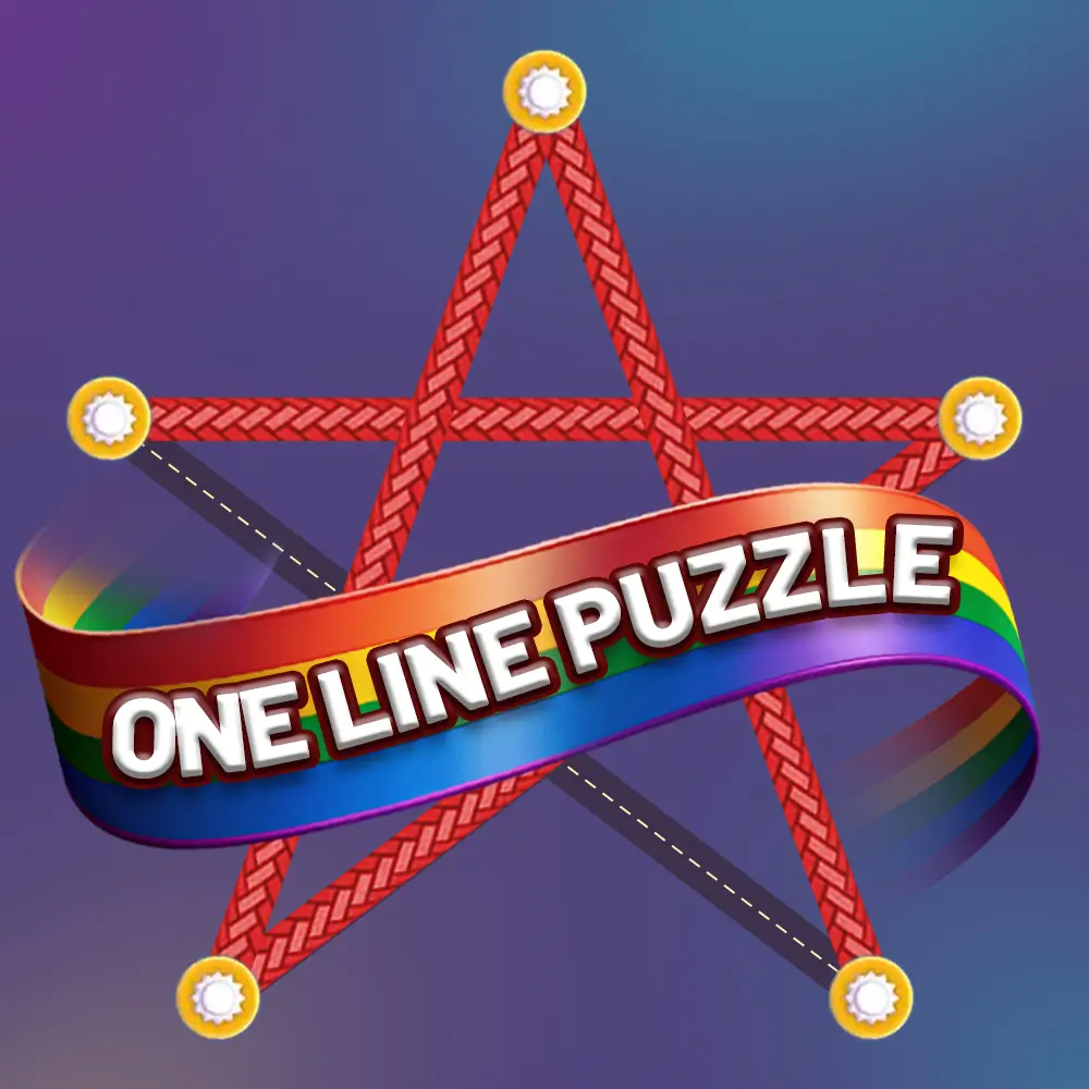 one line puzzle game logo